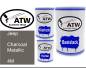 Preview: Jeep, Charcoal Metallic, 4M: 500ml Lackdose + 500ml Klarlack + 250ml Härter - Set, von ATW Autoteile West.
